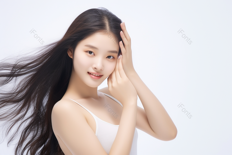 年轻女性美发护发柔顺光滑,高清,摄影图,摄影图片,图片大全,摄影图免费下载